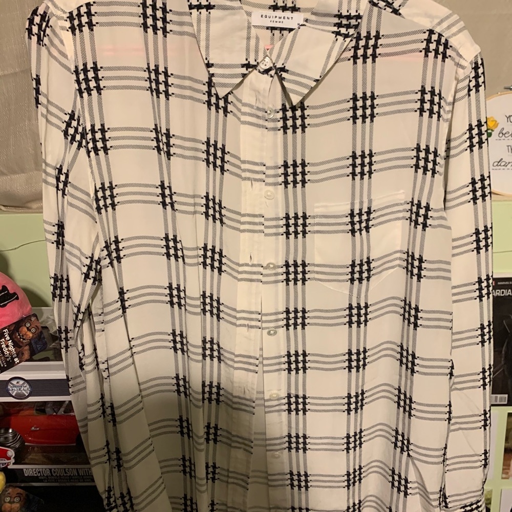 Equipment Houndstooth Blouse
